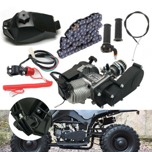 SILNIK POCKET BIKE MINI QUAD ŚCIGACZ DIRT KOMPLETNY ZESTAW 49cc