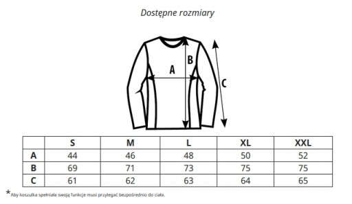 Koszulka męska termiczna MERINO WOOL ciepła XXL