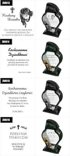 Personalizowany Znicz z grawerem dla Chrzestnej twój napis różne wzory