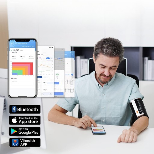 Viatom Wellue Armfit+ BP2 ЭКГ тонометр на плече Bluetooth-приложение