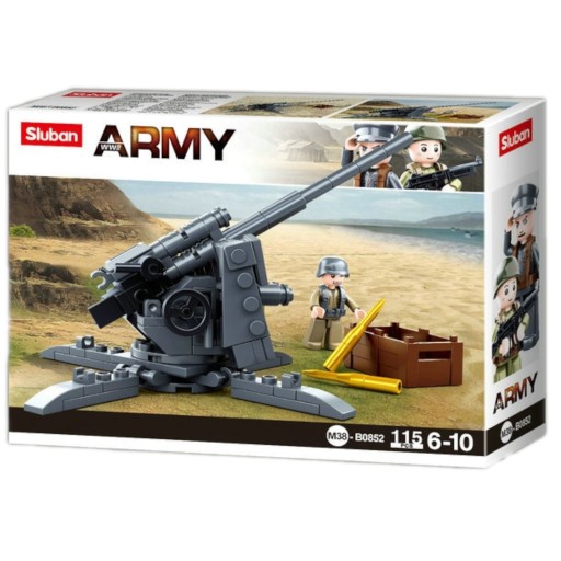 БЛОКИ ВОЕННЫЕ ПУШКИ FLAK 37 + ОРУЖИЕ LEGO