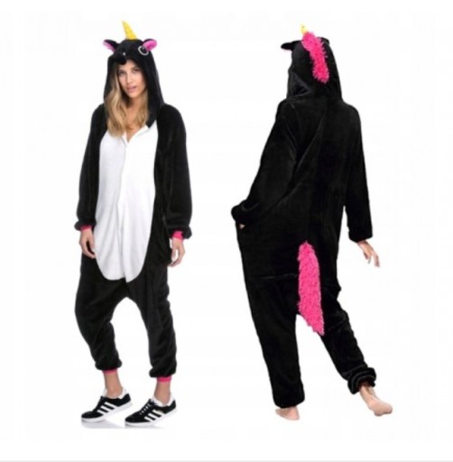 КОМБИНЕЗОН-КОМБИНЕЗОН С ЕДИНОРОГОМ, ЧЕРНЫЙ KIGURUMI S