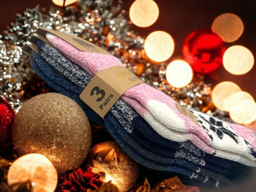 3 пары теплых шерстяных РОЖДЕСТВЕНСКИХ НОСОК Thermo ALPAKA SOCKS 39 - 41