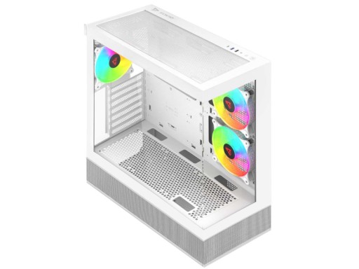 Obudowa komputerowa SAVIO SIGMA X1 WHITE Midi Tower ATX 3x Fan 120mm ARGB b
