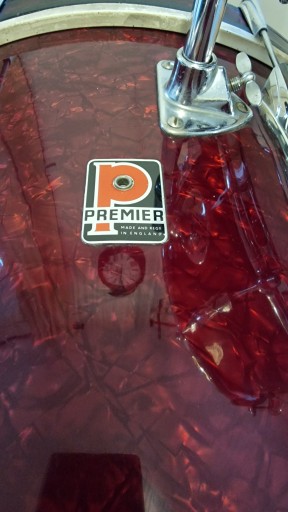 Набор винтажных ракушек Premier/барабаны Red Pearl