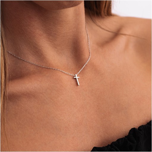Серебряная цепочка, комплект колец CROSS CONFIRMATION, серебро 925 пробы