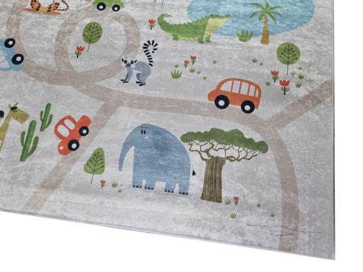 Dywan DIGITAL ULICA miasto 80x150 w ulice drogi auto w stylu boho safari