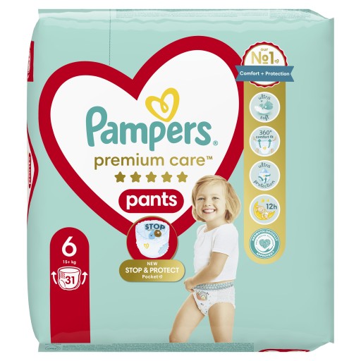 Подгузники Pampers Premium Care 6 31 шт 15+ кг.
