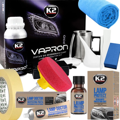 КОМПЛЕКТ ДЛЯ РЕГЕНЕРАЦИИ ФАР K2 VAPRON PRO GIGA ЧАЙНИК ДОКТОРА