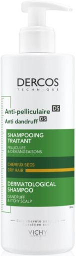 VICHY DERCOS Szampon przeciwłupieżowy do włosów suchych 390ml