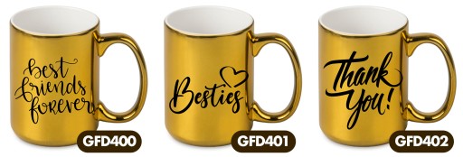 Кружка XXL GOLD, подарок на день рождения другу BEST FRIENDS FOREVER Designs