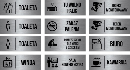 TABLICZKA Zarząd Piktogram Aluminium