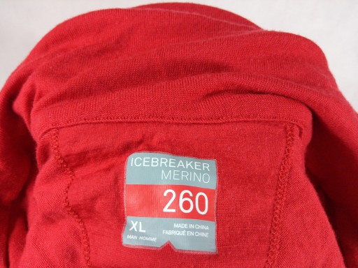 Icebreaker MERINO 260 XL толстовка с длинными рукавами шерстяная мужская идеальная красная новозеландская версия