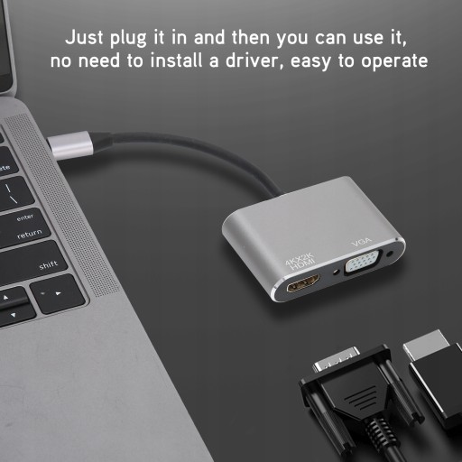 Женский мультимедийный интерфейс TypeC-HD VGA