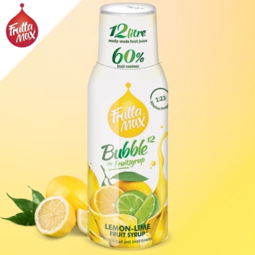 FruttaMax СИРОП КОНЦЕНТРАТ ДЛЯ ГАЗИРОВАННЫХ НАПИТКОВ, ВКУС ЛИМОННО-ЛАЙМ, 12л