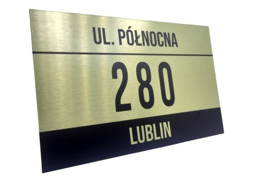 Tabliczka ADRESOWA Numer DOMU 40x30 cm aluminium Numer DOMU
