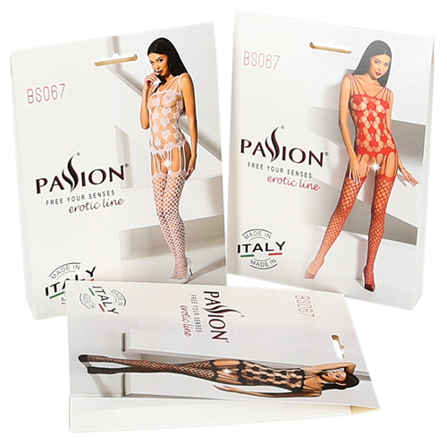 BS091 czerwony uniwersalny - Bodystocking Box