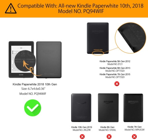 Ochronne cienkie etui skóra PU/Kindle Paperwhite 1