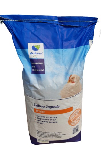 PASZA KARMA DLA BROJLERÓW 1 ZIELONA ZAGRODA OD 1 DO 3 TYGODNIA DE HEUS 25KG