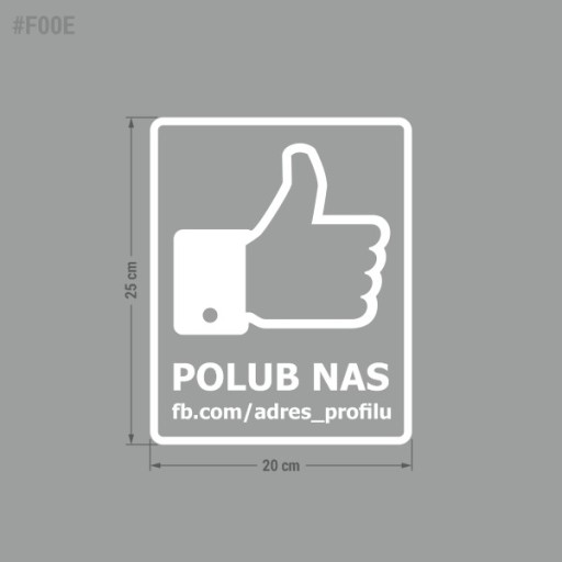 Наклейка «Лайкни нас на Facebook» 20х25см.