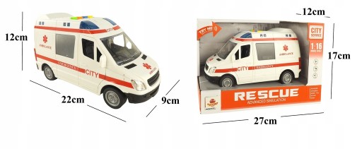 Автомобиль скорой помощи с открывающимися дверями 1:16 WY590A