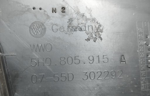 VW GOLF VIII 8 СПОЙЛЕР КРЫШКА ПЕРЕДНЕГО БАМПЕРА 5H0805915A