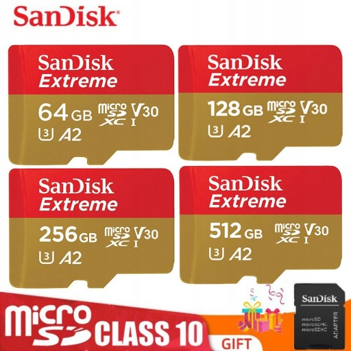 Карта памяти SanDisk Extreme 256 ГБ microSDXC