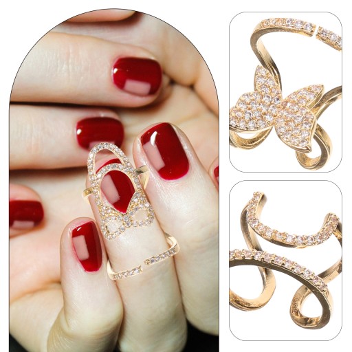 Nosić pierścionki do manicure Miss 3 szt