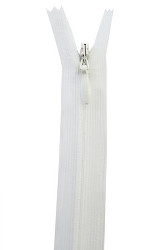 Zamek błyskawiczny kryty transp. C3 25 cm Biały