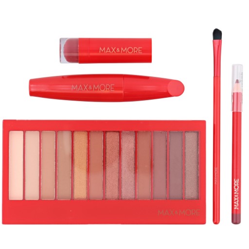 MAX&MORE Beauty MAKEUP PALETTE Розовый ПОДАРОЧНЫЙ НАБОР 73 предмета