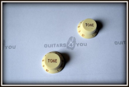 Ручка потенциометра TONE, тип Strat, белая
