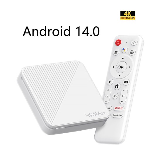 Smart TV Box H96 Max Android 14 WiFi6 BT Pilot Control 4K Quad Core