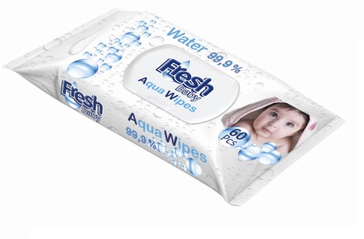 Fresh Baby Aqua Wipes Chusteczki nawilżane 5 x 60 sztuk