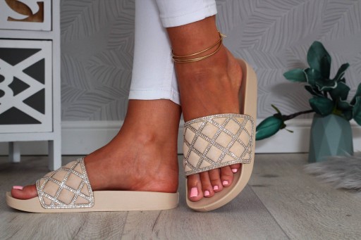 KLAPKI DAMSKIE STYLOWE BUTY ELEGANCKIE PIKOWANE