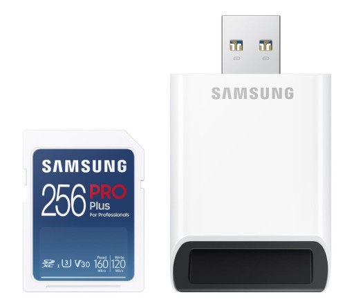 Карта памяти Samsung PRO Plus 2021 SDXC 256 ГБ, класс 10 UHS-I/U3 V30 (MB-S