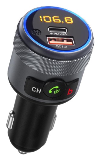FM-ПЕРЕДАТЧИК BLUETOOTH 5.1 USB БЫСТРОЕ ЗАРЯДНОЕ УСТРОЙСТВО QC 18 Вт/PD 24 Вт 12/24 В БАС