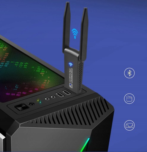 СЕТЕВАЯ КАРТА WI-FI Bluetooth 5.0 USB3.0 1300 Мбит/с
