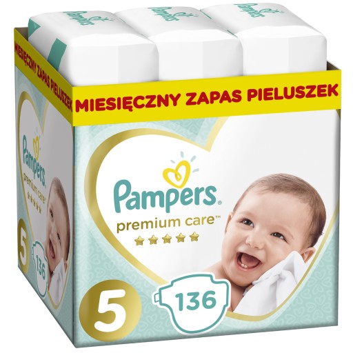 ПОДГУЗНИКИ PAMPERS PREMIUM CARE Размер 5 136 ШТ.
