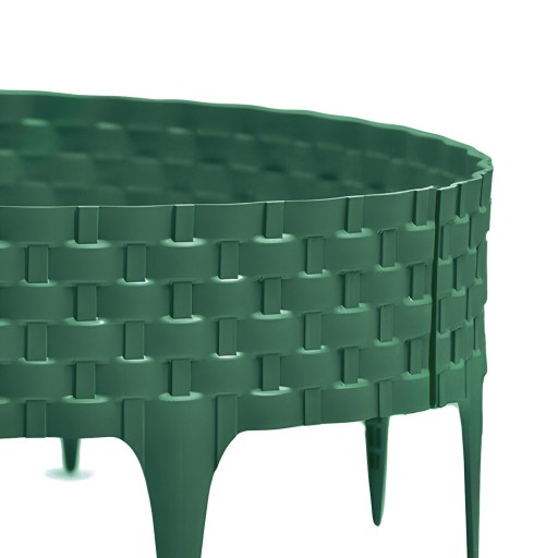 Прочный садовый палисадник RATTAN - гибкое ограждение зеленого цвета