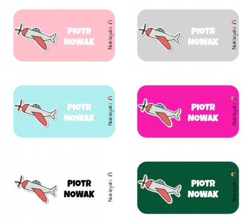 naklejki imienne do przedszkola , imiennik , niezgubka na metki 60 sztuk