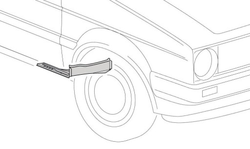 Опора пола передняя правая VW Golf 2 / Jetta 2