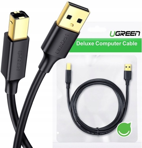 Кабель Ugreen USB - USB Type B (кабель принтера) 3м черный (10351)