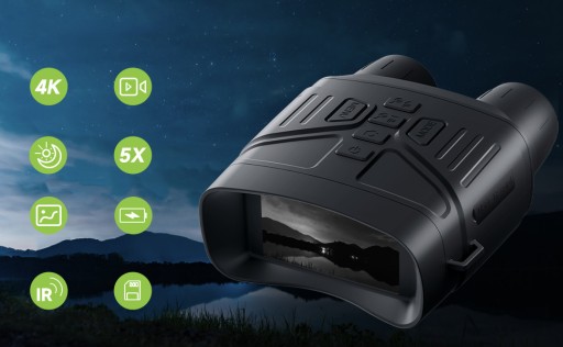 Nv4000 Бинокль ночного видения 4k 5X Инфракрасные очки ночного видения