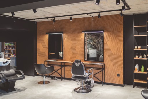 Designerski BIAŁY panel korkowy 3D STRIPE