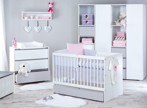DALIA GREY COT KLUPŚ CONTAINER 140 + матрас