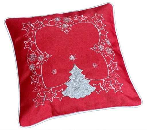 Новогодняя наволочка 40х40 см Starry Christmas Trees