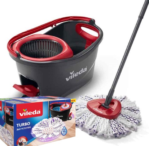 BOX Vileda Швабра Spin 3в1 Микрофибра TURBO