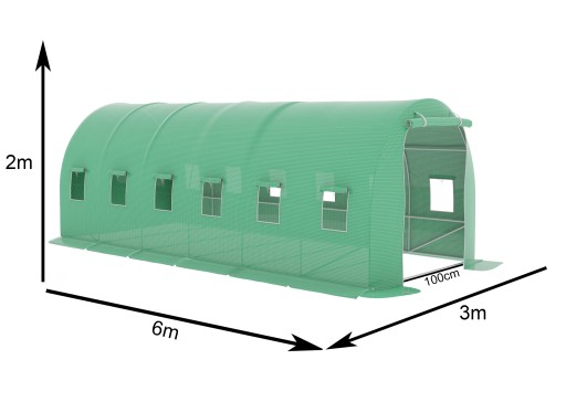 САДОВЫЙ ТУННЕЛЬ ИЗ ФОЛЬГИ 18м2 Теплица 6x3м ФОЛЬГА UV-4 ФОЛЬГА 2x ДВЕРИ + МЕРЫ ПРЕДОСТОРОЖНОСТИ