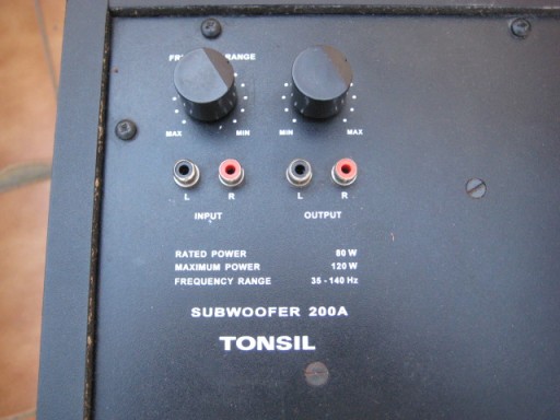 Subufer Sobofer Subwoofer Tonsil Aktiv 200 aktywny A5