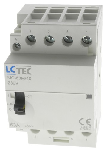 LC stycznik modułowy 4P 3M 63A 230V AC 4NO z przełącznikiem